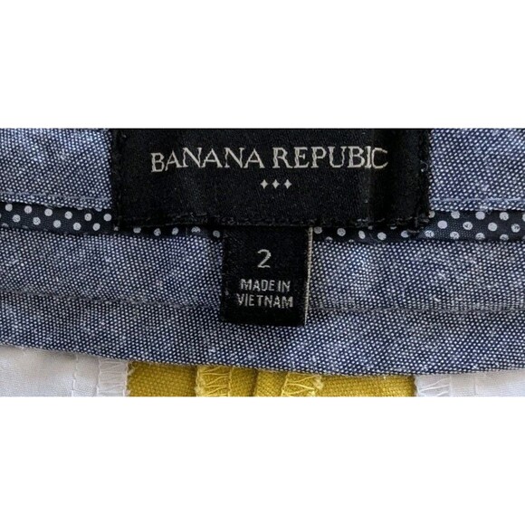 Banana Republic Shorts Yellow Tailored Scalloped Womens Size 2 - Picture 5 of 6